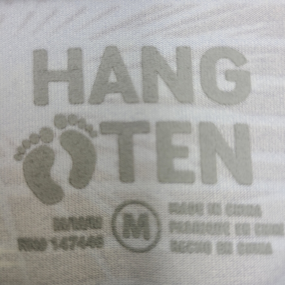 Hang Ten Rash Guard Long Sleeve Quick Dry Hawaiian Floral Blue Size Medium - Picture 11 of 13